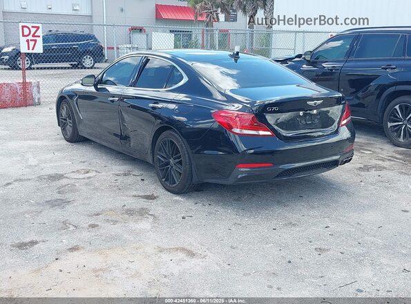 KMTG34LA9LU063789 2020 GENESIS G70 Black Հետևի ձախ