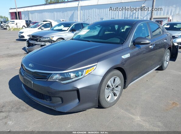 KNAGT4LEXH5012480 2017 KIA OPTIMA HYBRID Серый Передняя левая четверть