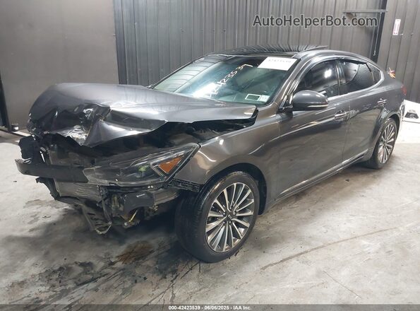 KNALC4J15J5114449 2018 KIA CADENZA Gray Vista tres cuartos delantera izquierda