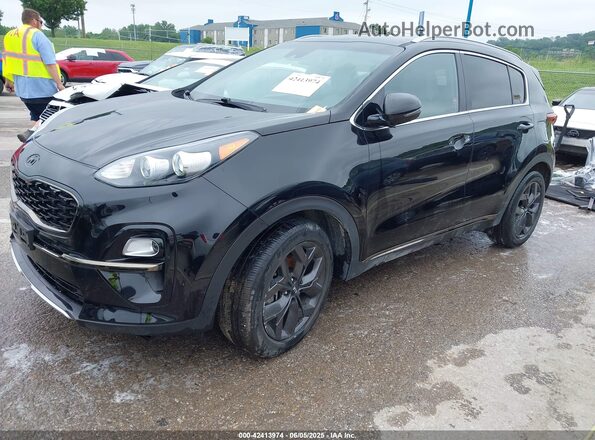 KNDP63AC4L7708481 2020 KIA SPORTAGE Черный Передняя левая четверть