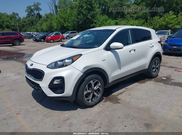 KNDPMCAC1M7932928 2021 KIA SPORTAGE White Առջևի ձախ երեք քառորդ տեսարան