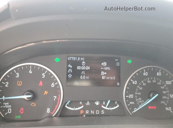 MAJ3S2KE0LC326658 2020 FORD ECOSPORT White Սարքավորումների վահանակի տեսք