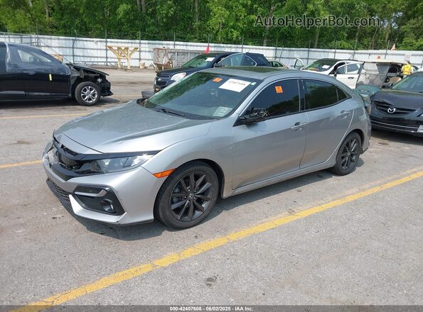 SHHFK7H69MU217221 2021 HONDA CIVIC Silver Առջևի ձախ երեք քառորդ տեսարան