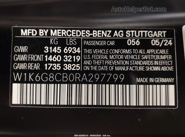 W1K6G8CB0RA297799 2024 MERCEDES-BENZ AMG S 63 E Черный Вид подкапотного пространства
