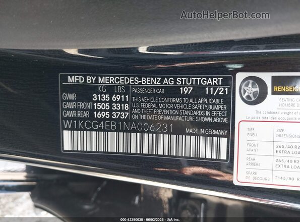 W1KCG4EB1NA006231 2022 MERCEDES-BENZ EQS 580 Black Engine compartment view