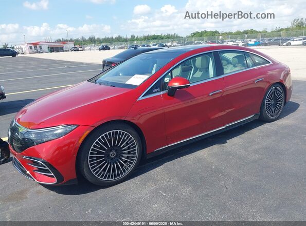 W1KCG4EB1NA013258 2022 MERCEDES-BENZ EQS 580 Red Առջևի ձախ երեք քառորդ տեսարան