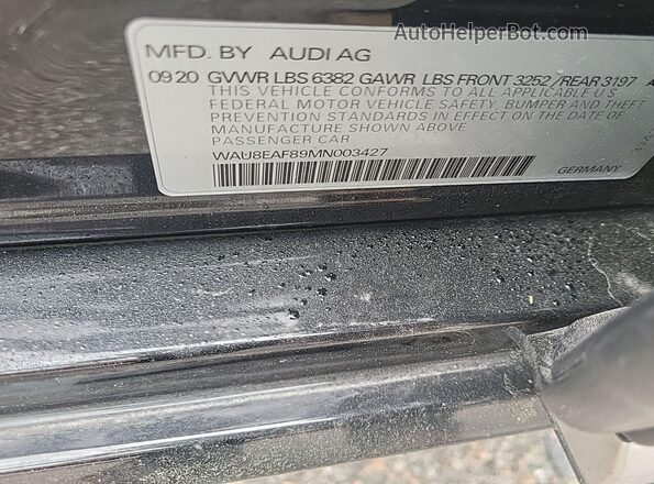 WAU8EAF89MN003427 2021 AUDI OTHER  Widok z przodu