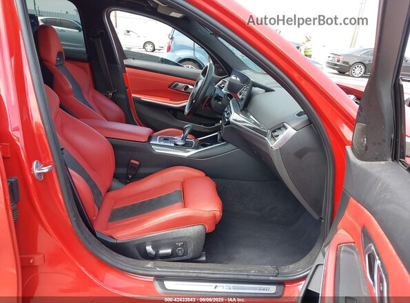 WBS43AY09PFP64397 2023 BMW M3 Orange Front interior view