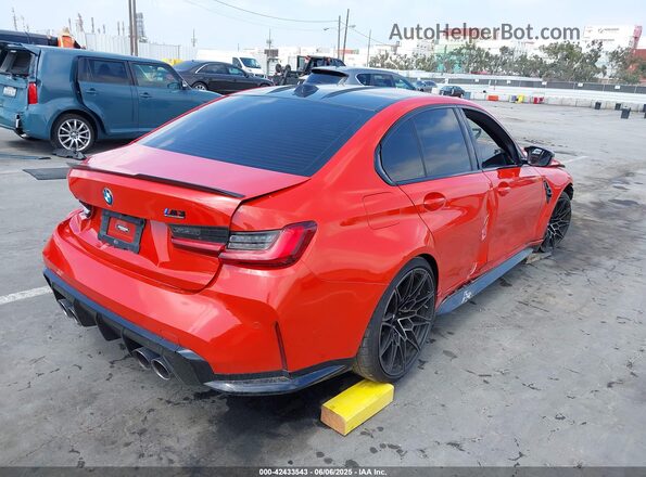 WBS43AY09PFP64397 2023 BMW M3 Orange Rear right