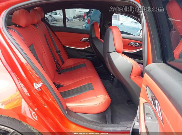 WBS43AY09PFP64397 2023 BMW M3 Orange VIN sticker view