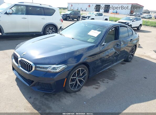 WBA13BJ04MCG25558 2021 BMW 5 SERIES Black Vista tres cuartos delantera izquierda