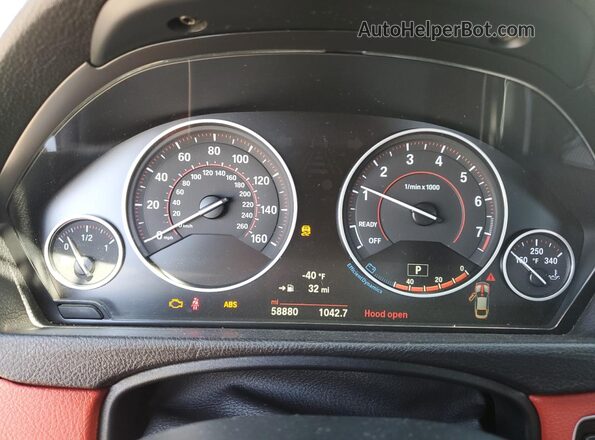 WBA4F7C35HG788241 2017 BMW 4 SERIES White Вид щитка приладів