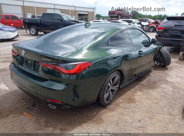WBA53AP08MCG01718 2021 BMW 4 SERIES Зеленый Задняя правая четверть