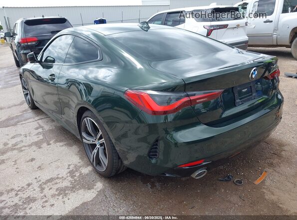 WBA53AP08MCG01718 2021 BMW 4 SERIES Зеленый Задняя левая четверть