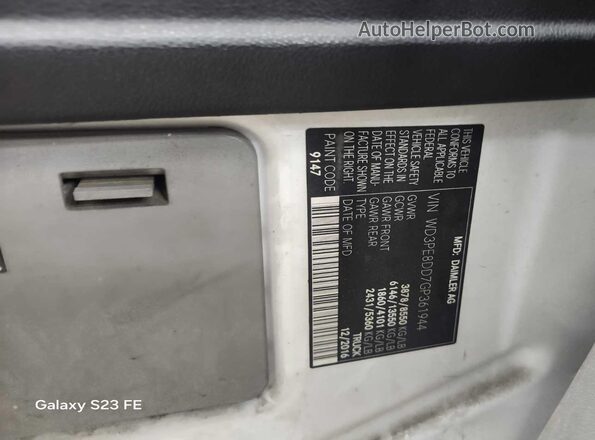 WD3PE8DD7GP361944 2016 MERCEDES-BENZ SPRINTER  