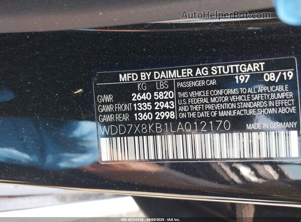 WDD7X8KB1LA012170 2020 MERCEDES-BENZ AMG GT 63 4-DOOR COUPE Black ძრავის განყოფილების ხედი