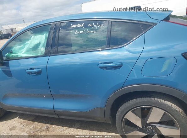 YV4ED3GM5P2055222 2023 VOLVO C40 RECHARGE PURE ELECTRIC Blue Vista interior de 360 grados