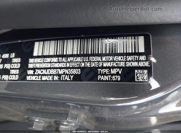 ZACNJDBB7MPN35803 2021 JEEP RENEGADE Gray Вид підкапотного простору