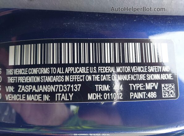 ZASPAJAN9N7D37137 2022 ALFA ROMEO STELVIO Dark Blue Vista del compartimento del motor