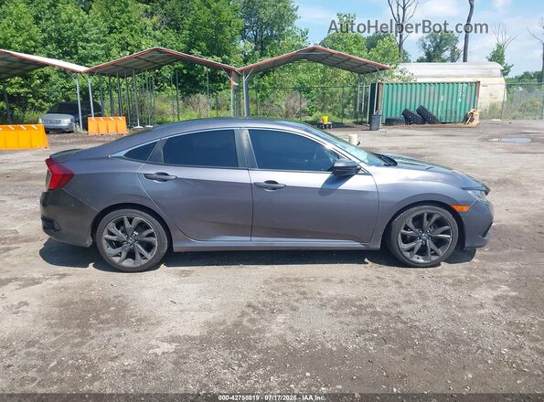 19XFC2F81ME003593 2021 HONDA CIVIC Gray Widok wnętrza z tyłu