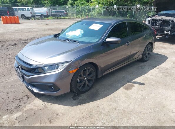 19XFC2F81ME003593 2021 HONDA CIVIC Gray Przód lewy