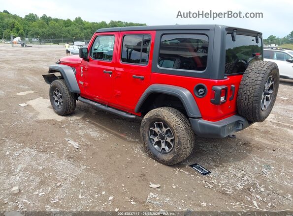 1C4HJXDGXKW586741 2019 JEEP WRANGLER UNLIMITED Red Rear left