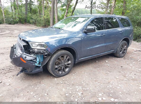 1C4RDJDGXMC689574 2021 DODGE DURANGO Dark Blue Front left