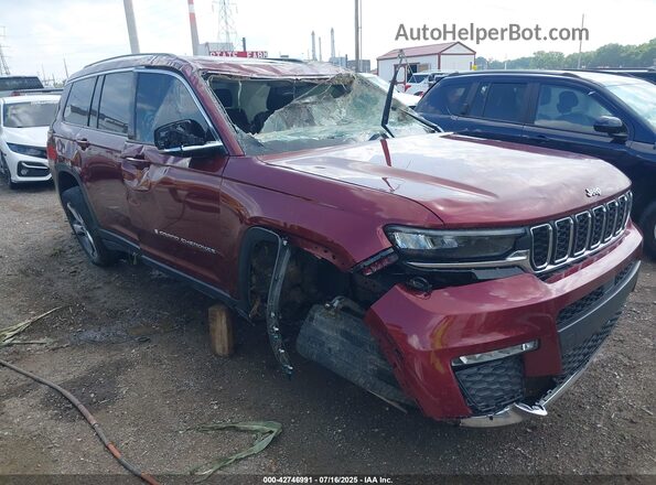 1C4RJKBG9M8124673 2021 JEEP GRAND CHEROKEE L Burgundy Vista frontal