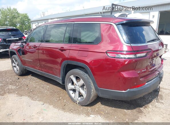 1C4RJKBG9M8124673 2021 JEEP GRAND CHEROKEE L Burgundy Trasero izquierdo
