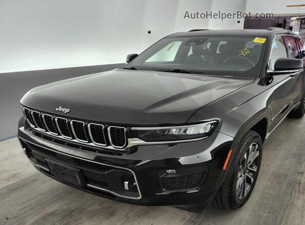 1C4RJKDG7M8182214 2021 JEEP GRAND CHEROKEE L Черный Передняя левая четверть