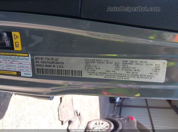 1C6HJTAG6PL554124 2023 JEEP GLADIATOR Gray Շարժիչի բաժամունքի տեսք