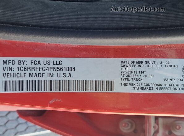 1C6RRFFG4PN561004 2023 RAM 1500  Widok z tyłu