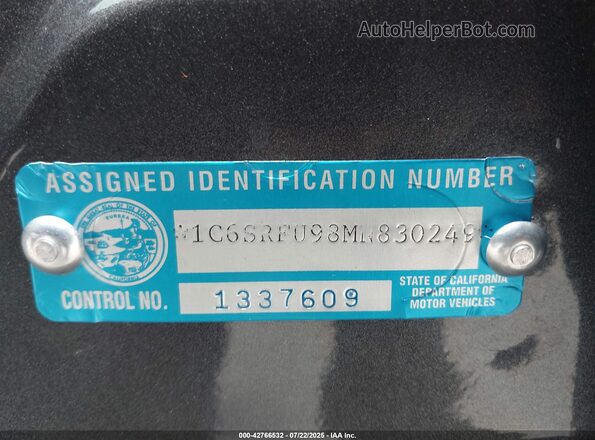 1C6SRFU98MN830249 2021 RAM 1500 Серый Вид подкапотного пространства