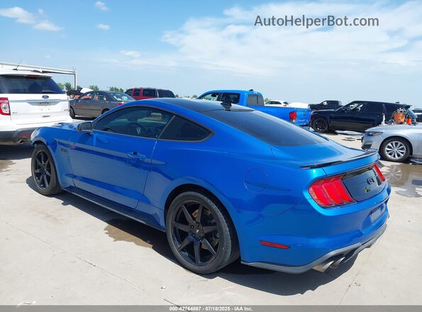 1FA6P8CF6M5139519 2021 FORD MUSTANG Синий Задняя левая четверть