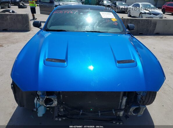 1FA6P8CF6M5139519 2021 FORD MUSTANG Синий Вид спереди