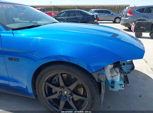 1FA6P8CF6M5139519 2021 FORD MUSTANG Синий 