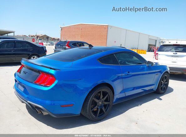 1FA6P8CF6M5139519 2021 FORD MUSTANG Синий Задняя правая четверть