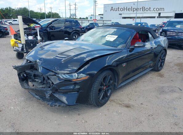 1FATP8FF7M5139723 2021 FORD MUSTANG Black Передня ліва чверть
