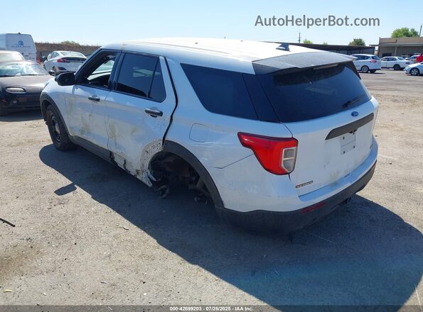 1FM5K8AB9MGC00317 2021 FORD POLICE INTERCEPTOR White Trasero izquierdo