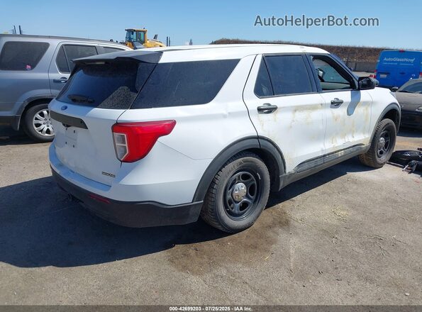 1FM5K8AB9MGC00317 2021 FORD POLICE INTERCEPTOR White Trasero derecho