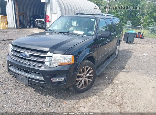 1FMJK2AT0HEA75875 2017 FORD EXPEDITION MAX Black წინა მარცხენა ხედი სამი მეოთხედიდან