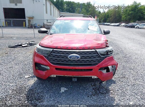 1FMSK8DH2MGA21667 2021 FORD FORD EXPLORER Red Dashboard view