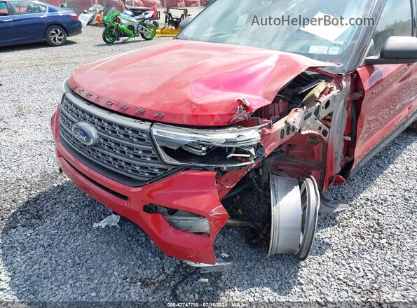 1FMSK8DH2MGA21667 2021 FORD FORD EXPLORER Red Front view