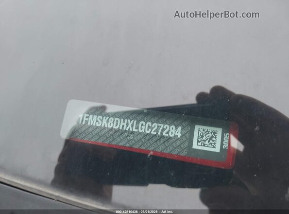1FMSK8DHXLGC27284 2020 FORD FORD EXPLORER Red ძრავის განყოფილების ხედი