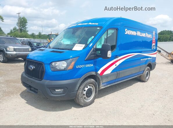 1FTBR1C83NKA65703 2022 FORD TRANSIT-250 Синий Передняя левая четверть