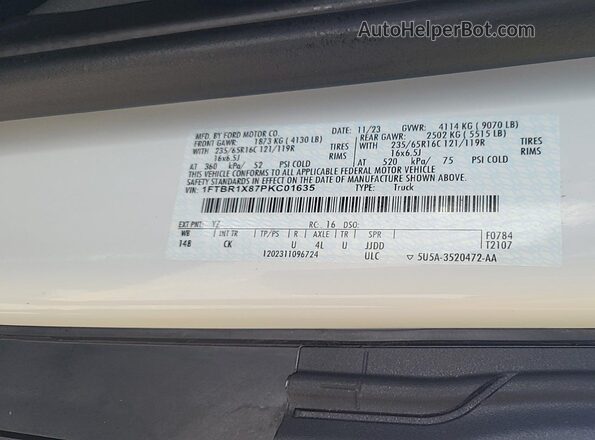 1FTBR1X87PKC01635 2023 FORD TRANSIT-250  
