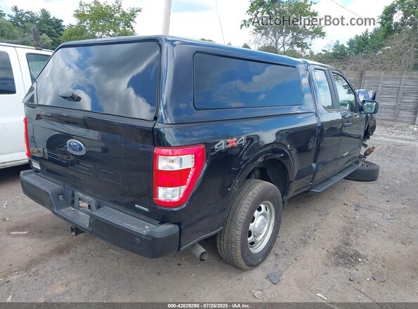 1FTEX1EP4MFD03122 2021 FORD F150 Black Задня права чверть