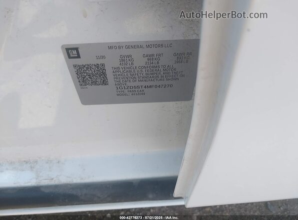 1G1ZD5ST4MF047270 2021 CHEVROLET MALIBU White Widok komory silnika