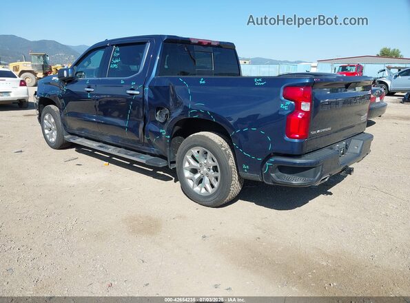1GCUYHEDXMZ282198 2021 CHEVROLET SILVERADO Blue Rear left