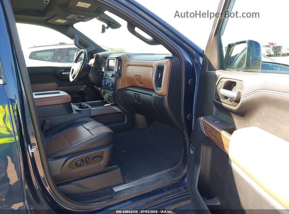 1GCUYHEDXMZ282198 2021 CHEVROLET SILVERADO Blue Front interior view